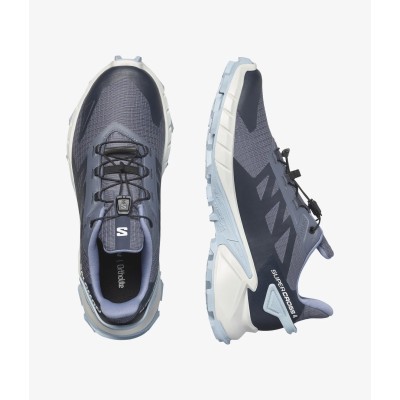 Salomon Supercross 4 Kadın Koşu Ayakkabısı - Grisaille/White/Cashmere Blue