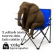 Katlanır Kamp Piknik Sandalyesi - Bardaklıklı - (DY.001) - Mavi - Taşıma Çantalı