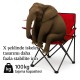 Katlanır Kamp Piknik Sandalyesi - Bardaklıklı - (DY.001) - Kırmızı - Taşıma Çantalı