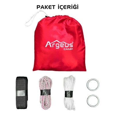 Argeus Cibinlikli Kamp Hamağı Kırmızı Argeus Cibinlikli Kamp Hamağı Kırmızı