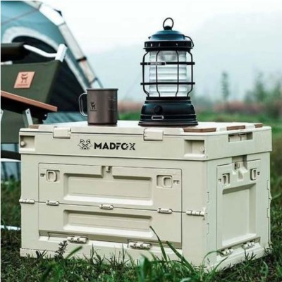 Katlanabilir Kamp Saklama Kutusu - 60  LT - Madfox - Haki - 547304