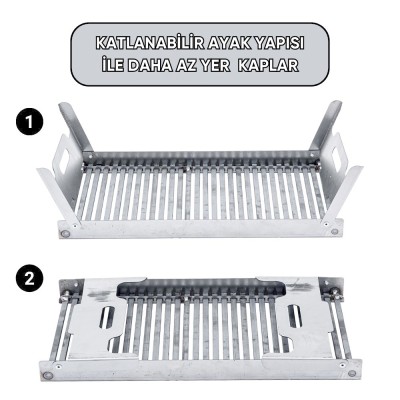 Ateş Üstü Izgara - Katlanır Ayaklı - Argeus - Mühürleme Izgaralı