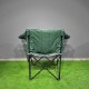 Yeşil Bardaklıklı Geniş Kamp Sandalyesi | Katlanabilir Outdoor Koltuk