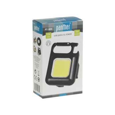 Panther Şarjlı Mıknatıslı COB LED Fener PT-909 Panther Şarjlı Mıknatıslı COB LED Fener PT-909