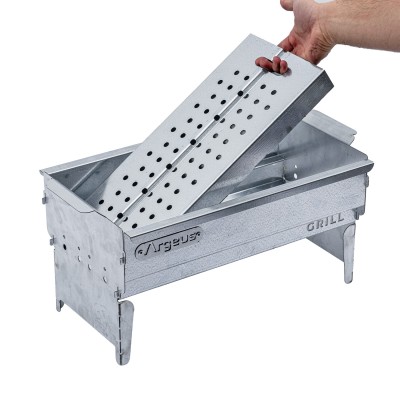 Katlanabilir Ayaklı Portatif Mangal - Paslanmaz - Argeus - Büyük - Taşıma Çantalı