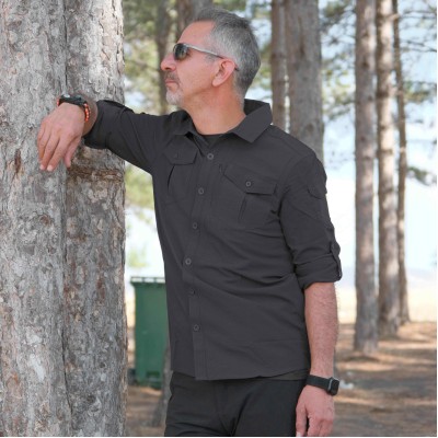 Loç Outdoor Tactical Erkek Gömleği Siyah Loç Outdoor Tactical Erkek Gömleği Siyah