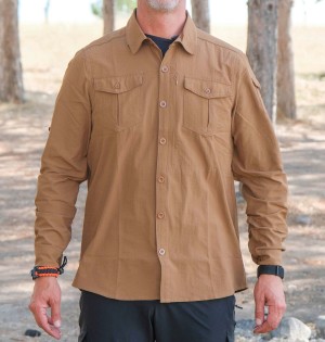 Loç Outdoor Tactical Erkek Gömleği Kum Loç Outdoor Tactical Erkek Gömleği Kum