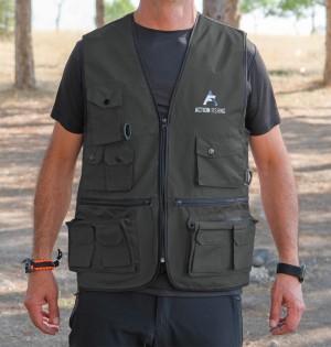 Action Çok Cepli Balıkçı Yeleği Haki Action Çok Cepli Balıkçı Yeleği Haki