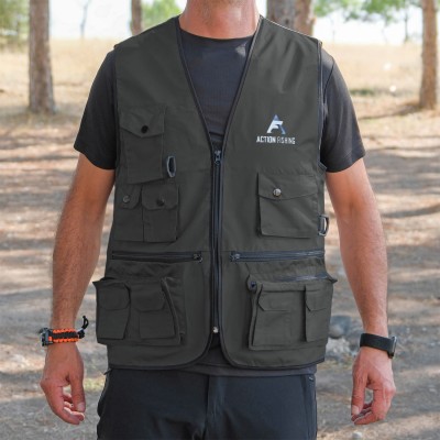 Action Çok Cepli Tactical Avcı Yeleği Haki Action Çok Cepli Tactical Avcı Yeleği Haki
