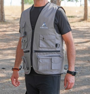 Action Dört Mevsim Çok Cepli Outdoor Spor Yelek Gri Action Dört Mevsim Çok Cepli Outdoor Spor Yelek Gri