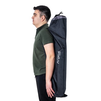 Argeus Katlanabilir Kamp Yatağı & Kampet Cepli Siyah