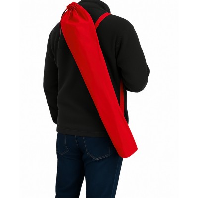 Katlanır Kamp Piknik Sandalyesi - Bardaklıklı - (DY.001) - Kırmızı - Taşıma Çantalı