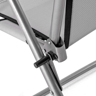 Kül Gri  Katlanabilir Bardaklıklı Kamp Sandalyesi | Dayanıklı ve Rahat Kamp Koltuğu