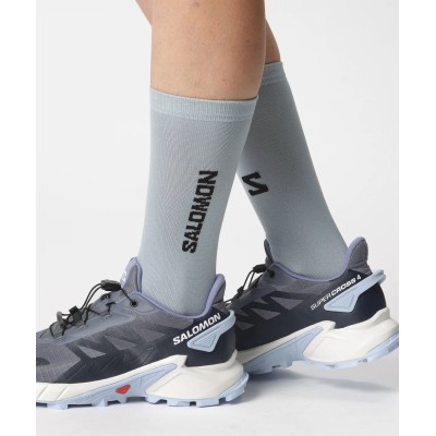 Salomon Supercross 4 Kadın Koşu Ayakkabısı - Grisaille/White/Cashmere Blue