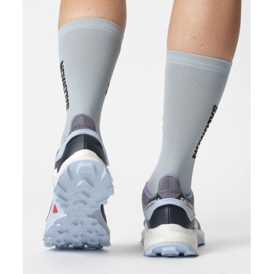 Salomon Supercross 4 Kadın Koşu Ayakkabısı - Grisaille/White/Cashmere Blue