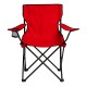 Katlanır Kamp Piknik Sandalyesi - Bardaklıklı - (DY.001) - Kırmızı - Taşıma Çantalı