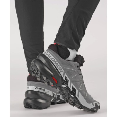 Salomon Speedcross 6 Erkek Koşu Ayakkabısı - Quiet Shade/Black/Pearl Blue