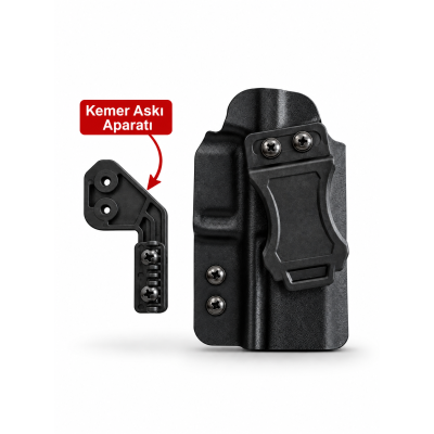 Canik Prime- Radian Uyumlu Kydex İç Taşıma Kılıfı (IWB) Versiyon2 - Siyah