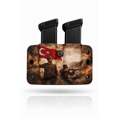 Kydex 9 mm Çiftli Şarjör Kılıfı ARTWORK | Dayanıklı ve Hızlı Taşıma Kydex 9 mm Çiftli Şarjör Kılıfı ARTWORK | Dayanıklı ve Hızlı Taşıma